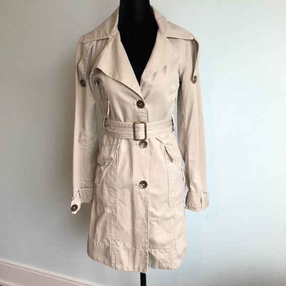Miss sixty 100% cotton trench coat. Size Xs - Picture 1 of 11